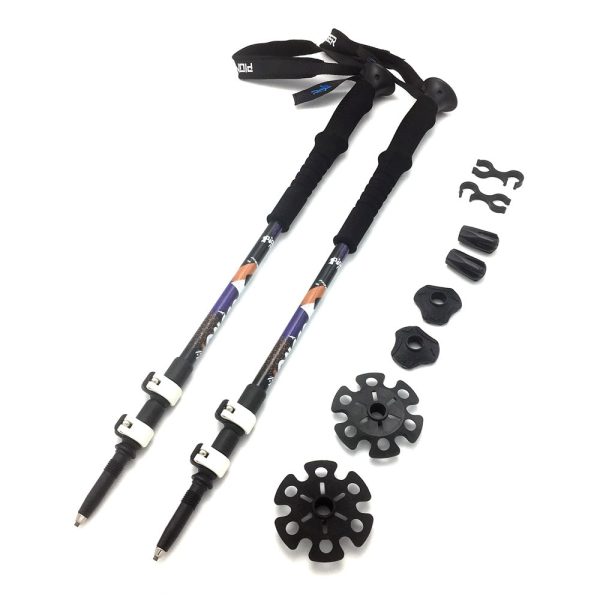 sportshub 1pc aluminium alloy ski poles 3 sectionstelescopic