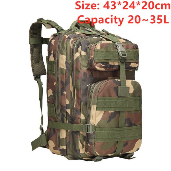 sports outdoor mountaineering travel double shoulder knapsack camping army camouflage pack tactical backpack 45l large 3p backpack