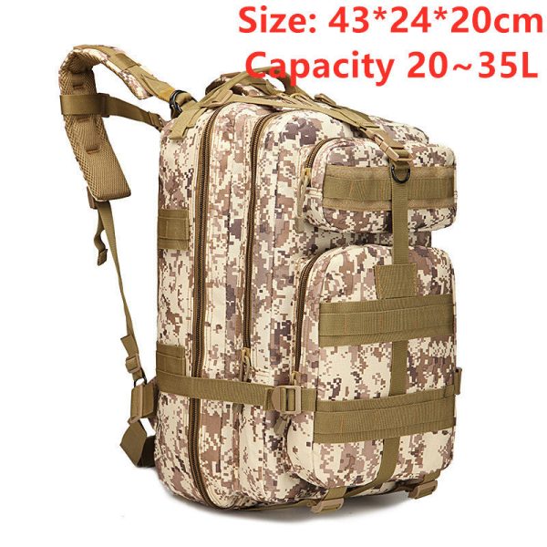 sports outdoor mountaineering travel double shoulder knapsack camping army camouflage pack tactical backpack 45l large 3p backpack
