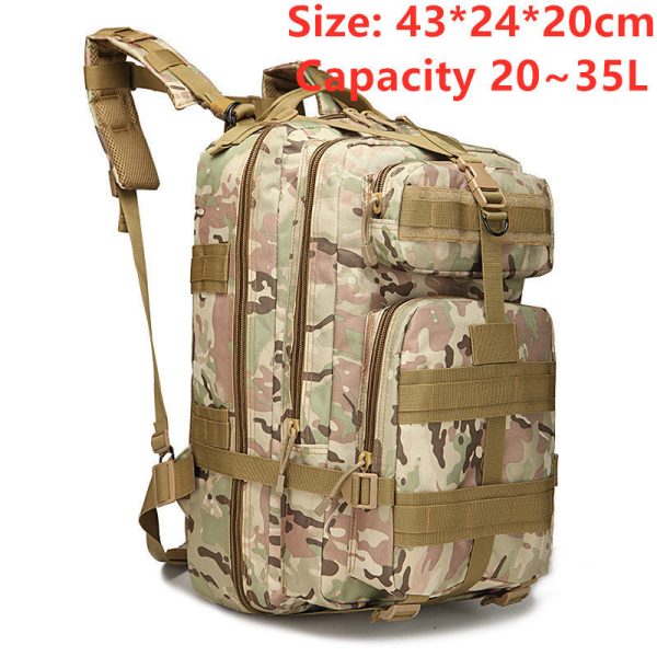 sports outdoor mountaineering travel double shoulder knapsack camping army camouflage pack tactical backpack 45l large 3p backpack