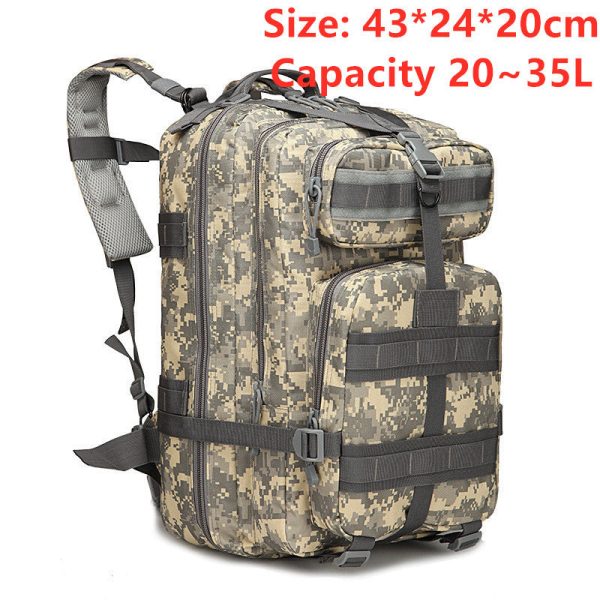 sports outdoor mountaineering travel double shoulder knapsack camping army camouflage pack tactical backpack 45l large 3p backpack