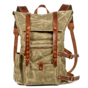 retro handmade waterproof backpack wax wash canvas stitching leather backpack outdoor travel mountaineering backpack retro handmade waterproof backpack wax wash canvas stitching leather backpack outdoor travel mountaineering backpack