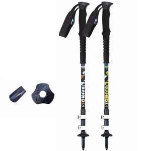 sportshub 1pc aluminium alloy ski poles 3 sectionstelescopic