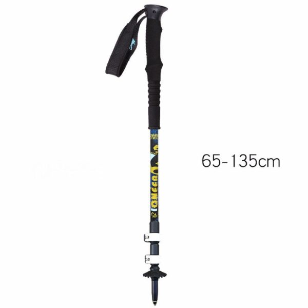 sportshub 1pc aluminium alloy ski poles 3 sectionstelescopic