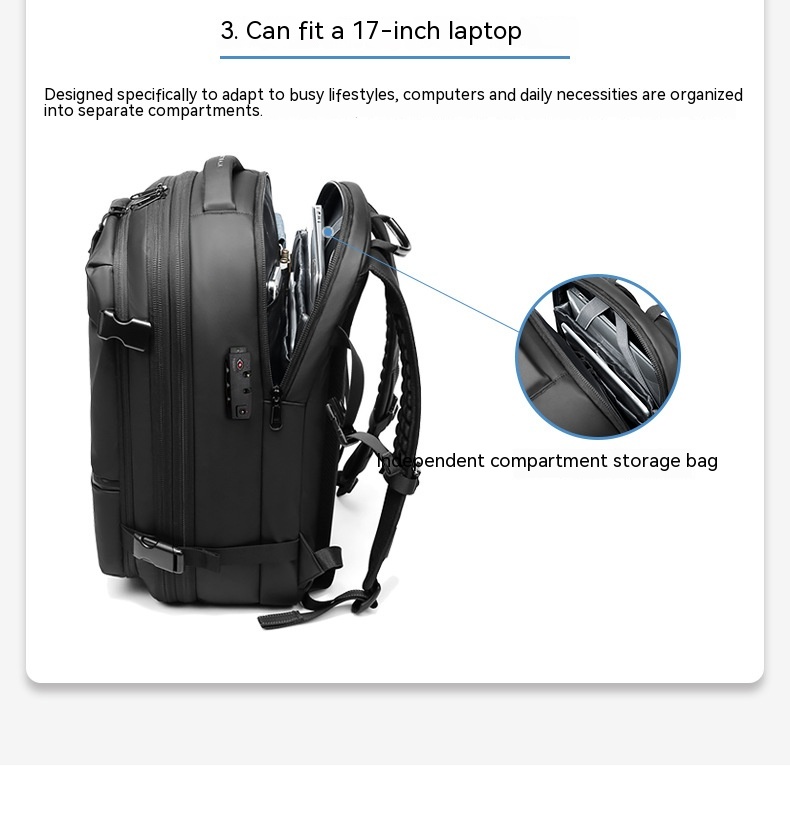 Travel Backpack Men's Business Multifunction Computer Bag Vacuum Compression Large-capacity Backpack 2406201124220322400