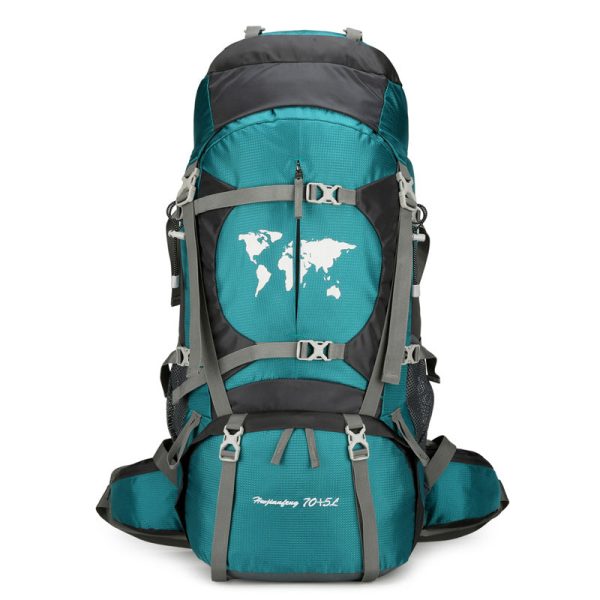 climbing bag, professional outdoor large capacity backpack, men's and women's hiking off road backpack with bracket, travel camping backpack