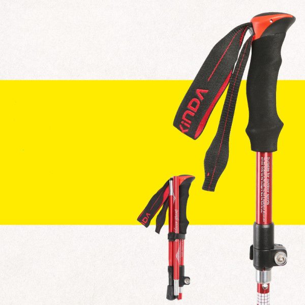 alloy walking stick mountaineering hiking equipment crutches stick