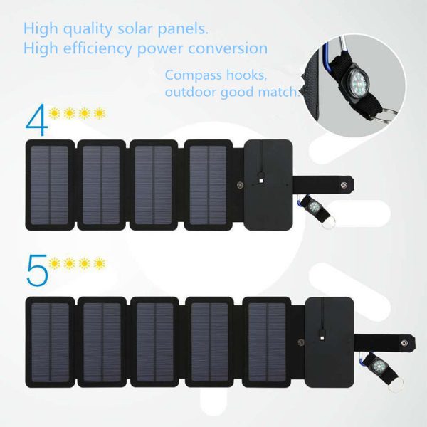 outdoor folding solar panel charger portable 5v 2.1a usb output devices camp hiking backpack travel power supply for smartphones