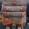outdoor camping 20l retro waterproof oil wax canvas backpack
