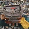 outdoor camping 20l retro waterproof oil wax canvas backpack