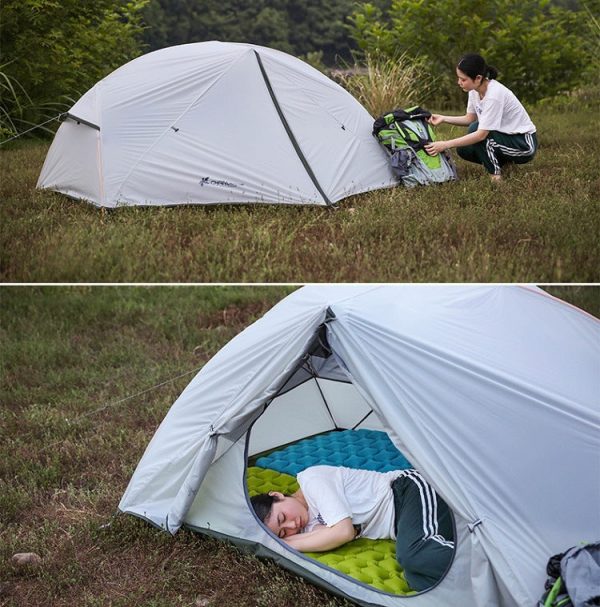 double outdoor anti rainstorm camping tent