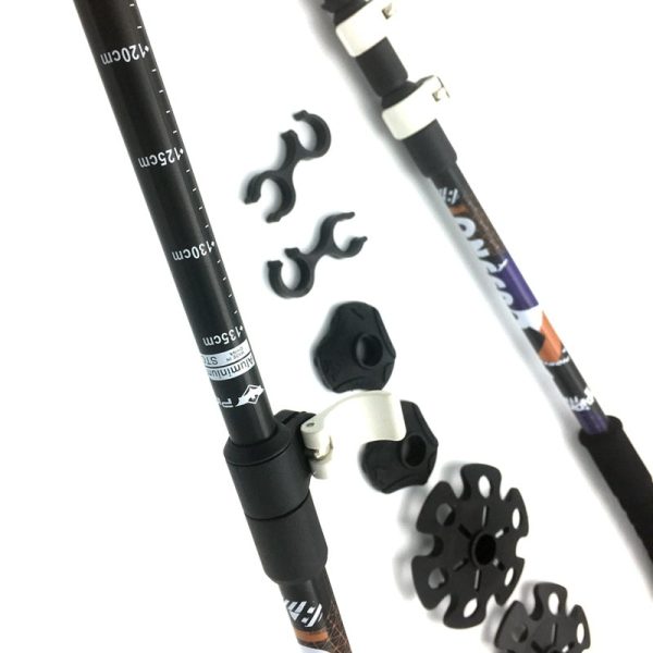 sportshub 1pc aluminium alloy ski poles 3 sectionstelescopic
