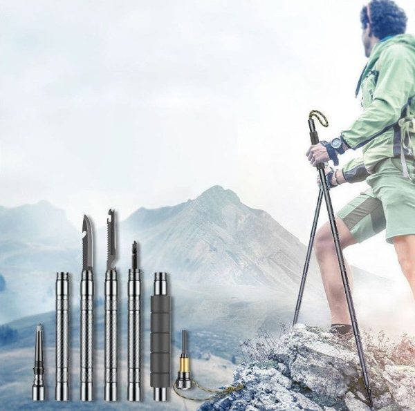 alpenstock folding multifunctional outdoor hiking self defense