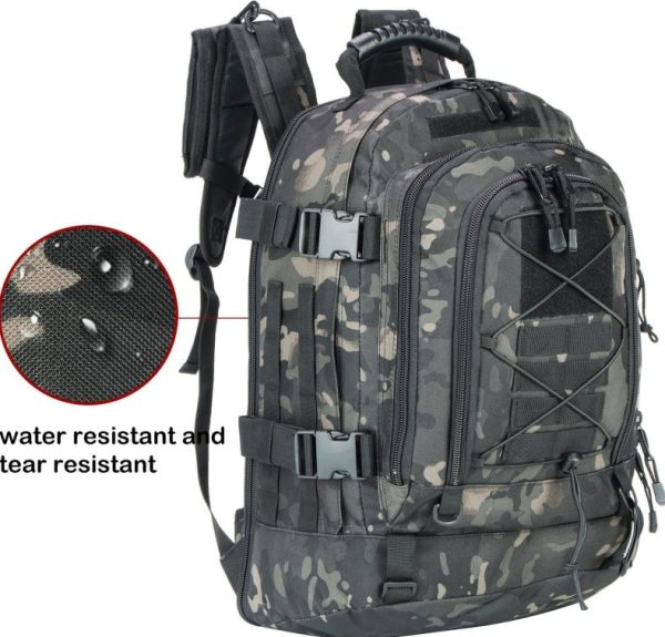 expandable 40 64l military tactical backpack 3 day bag hiking gym sport camping