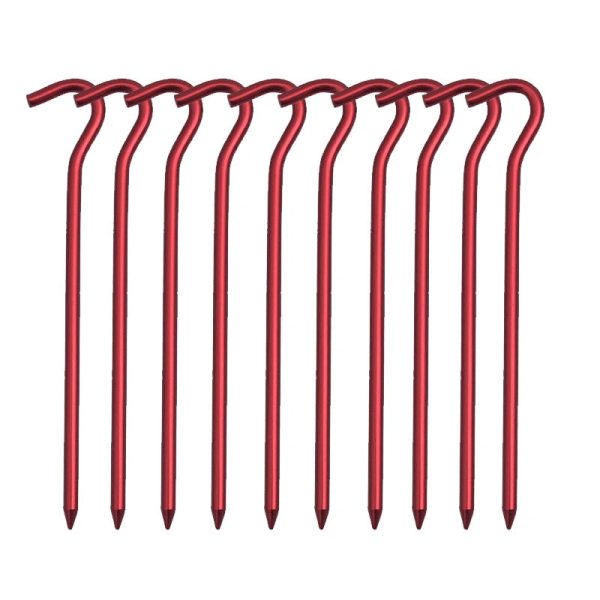 aluminium alloy tent pegs with hooks 10pcs Aluminium Alloy Tent Pegs With Hooks 10pcs Beargoods