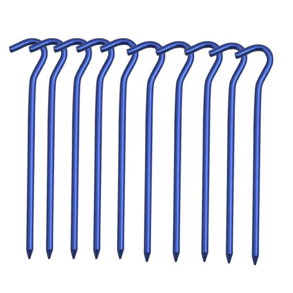 aluminium alloy tent pegs with hooks 10pcs Aluminium Alloy Tent Pegs With Hooks 10pcs Beargoods