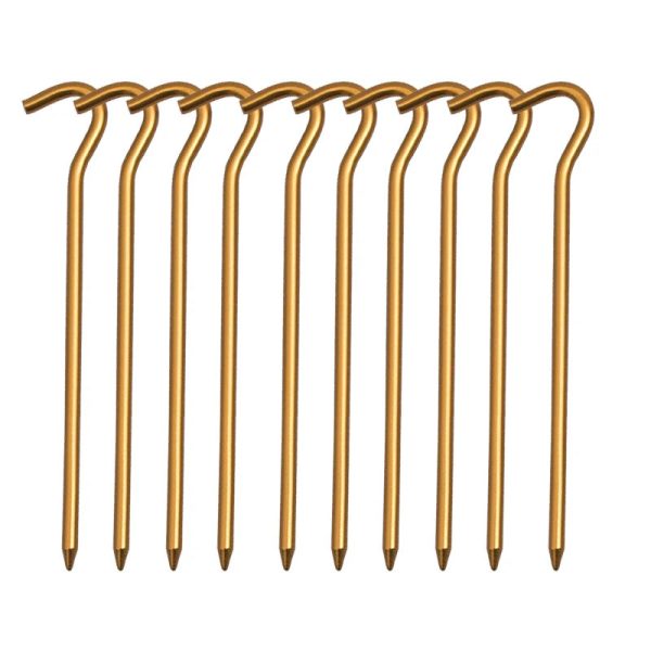 aluminium alloy tent pegs with hooks 10pcs Aluminium Alloy Tent Pegs With Hooks 10pcs Beargoods