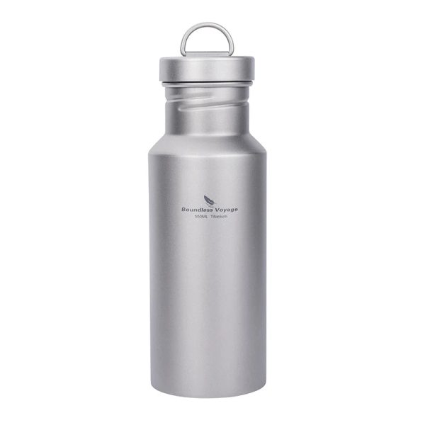 Wide Mouth Titanium Bottle with Lid Leak-Proof Single Layer 400/550/750ML Beargoods