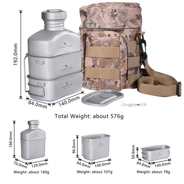 Military Canteen Titanium Cookware Beargoods