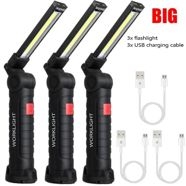 Portable COB LED Flashlight USB Rechargeable Beargoods