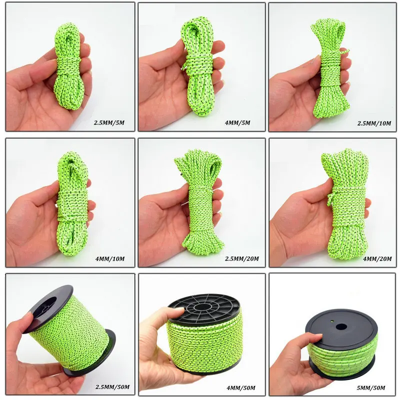5M/10M/20M/50M Reflective Nylon Tent Rope S8c4f00cd9f4841a2a05f0e41f1c6cd612