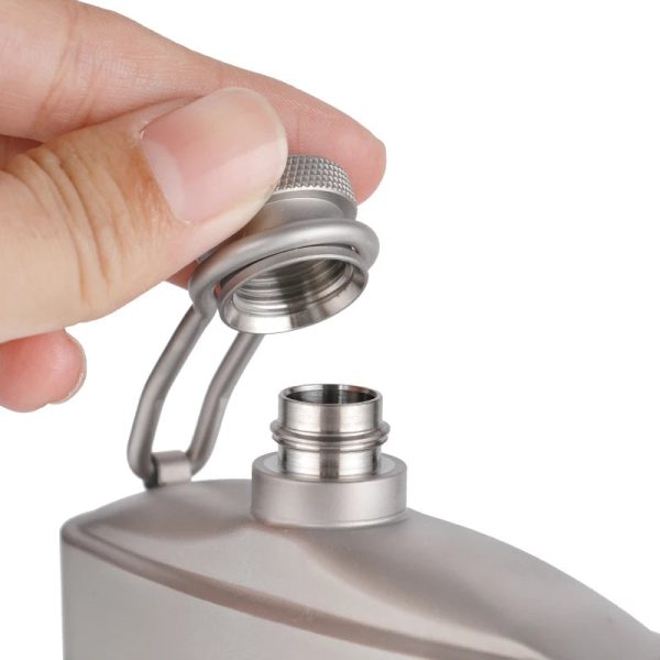 Titanium Hip Flask With Funnel 200ml/260ml Beargoods