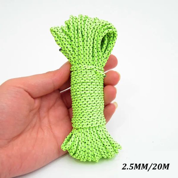 5m/10m/20m/50m reflective nylon tent rope 5M/10M/20M/50M Reflective Nylon Tent Rope Beargoods