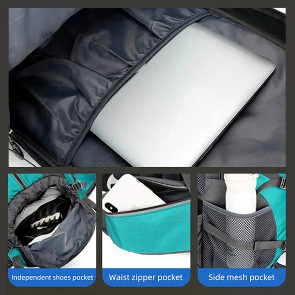 50l fishing backpack large capacity camping bags outdoor sport hiking trekking climbing travel shoulder backpacks shoes pack