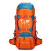 climbing bag, professional outdoor large capacity backpack, men's and women's hiking off road backpack with bracket, travel camping backpack