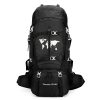 climbing bag, professional outdoor large capacity backpack, men's and women's hiking off road backpack with bracket, travel camping backpack