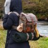 outdoor camping 20l retro waterproof oil wax canvas backpack