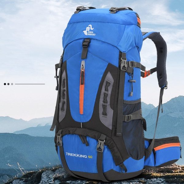 60l mountaineering package outside hiking backpack outdoor camping gift rain cover