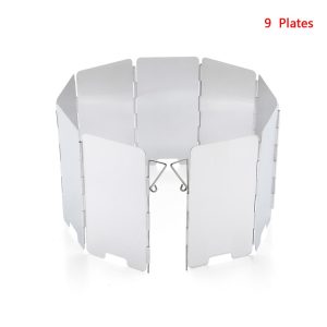 9 plates foldable gas stove windshield