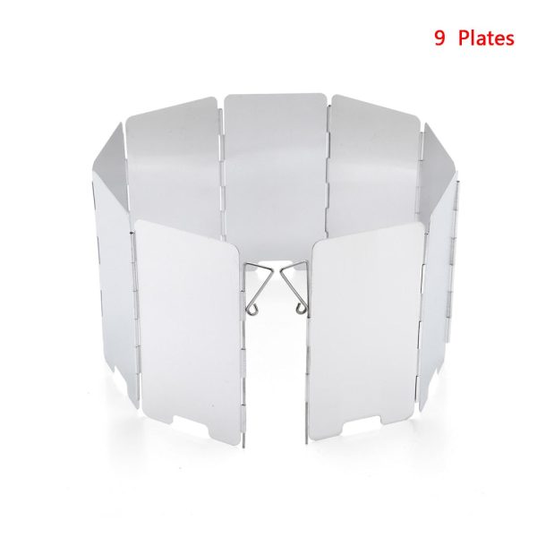 9 plates foldable gas stove windshield