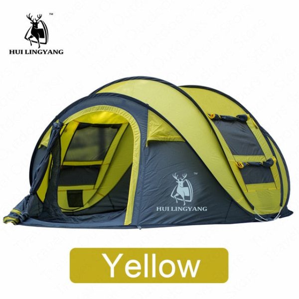 huilingyang tent quick open automatic camping tent 3 4 persons outdoor large spaces windproof camping picnic family tent
