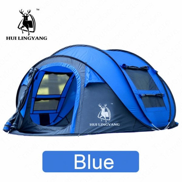 huilingyang tent quick open automatic camping tent 3 4 persons outdoor large spaces windproof camping picnic family tent
