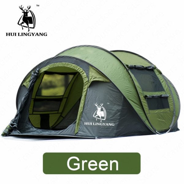 huilingyang tent quick open automatic camping tent 3 4 persons outdoor large spaces windproof camping picnic family tent