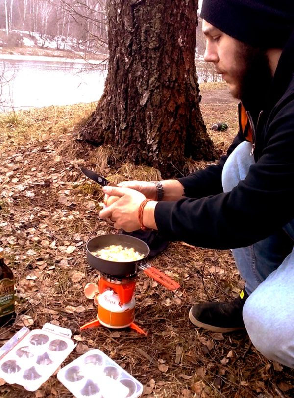 fire maple stainless steel one piece portable camping stove