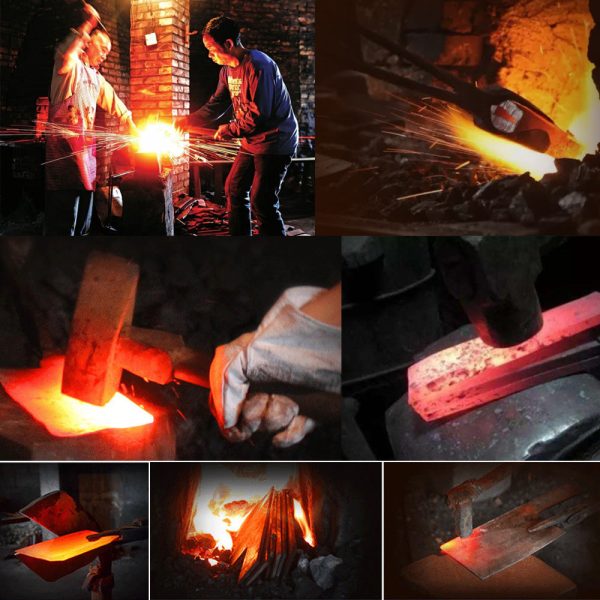 high carbon clad steel handmade forged chef knife