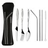 3/8pcs/set stainless steel fork spoon cutlery set