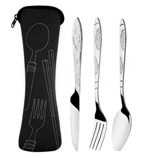 3/8pcs/set stainless steel fork spoon cutlery set