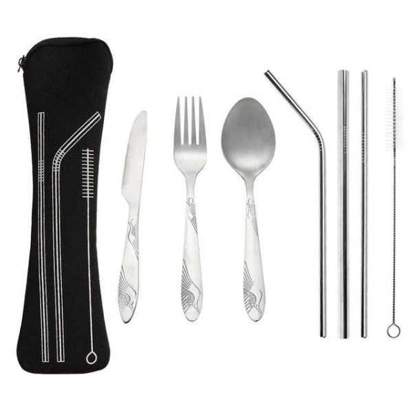 3/8pcs/set stainless steel fork spoon cutlery set