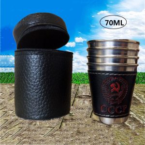 4pcs 70ml stainless steel portable travel cups 4pcs 70ml stainless steel portable travel cups