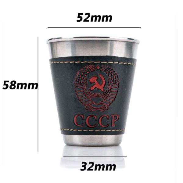 4pcs 70ml stainless steel portable travel cups