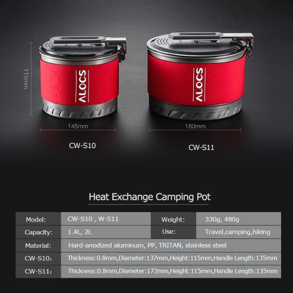 alocs cw s10 cws1 outdoor heat exchange cooking pot