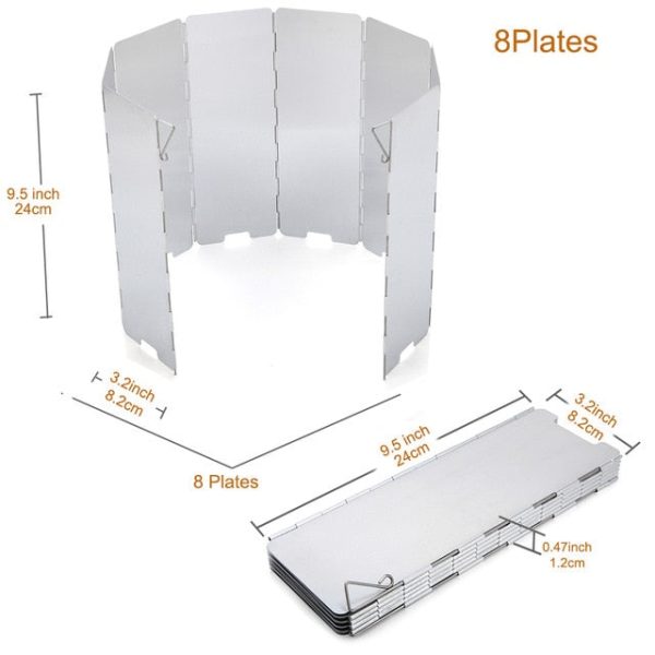 foldable stove windshield