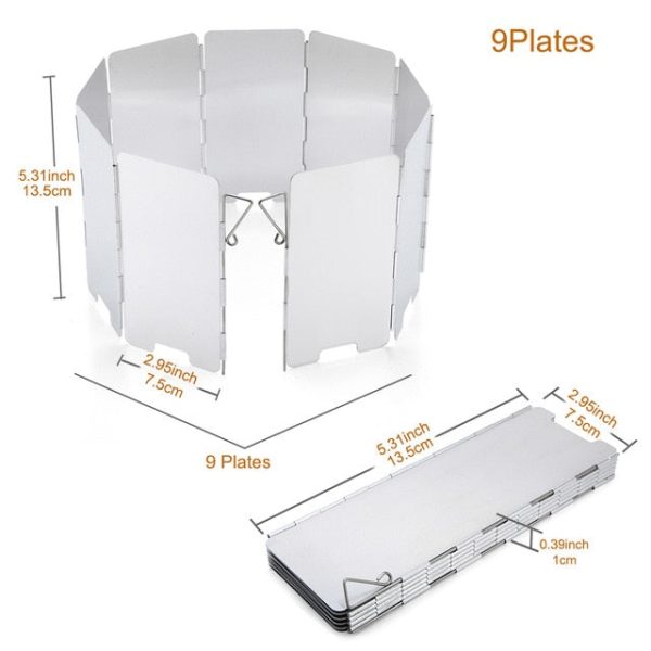 foldable stove windshield