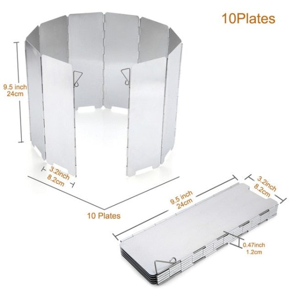 foldable stove windshield