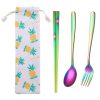 3/8pcs/set stainless steel fork spoon cutlery set