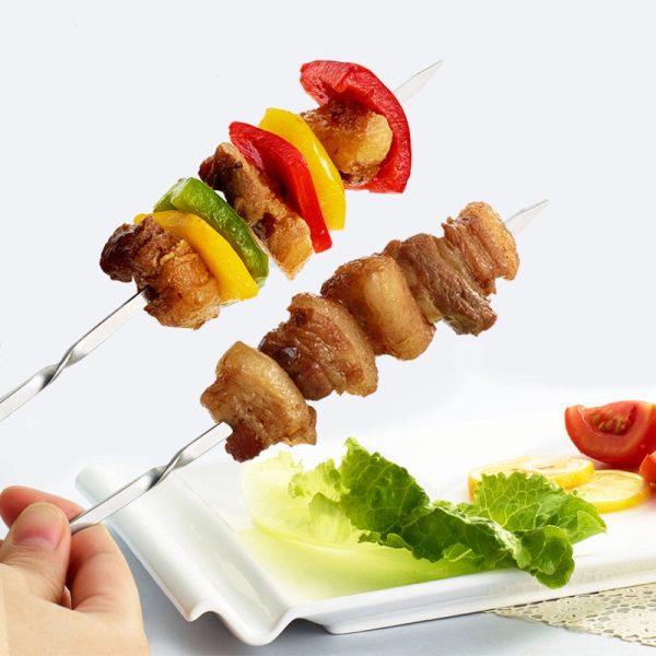 15pcs stainless steel barbecue skewers